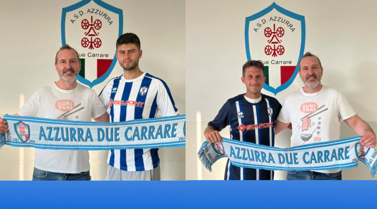 I giocatori Francesco Picconi e Fabio Boscain all’Azzurra Due Carrare