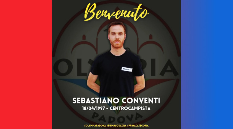 Il giocatore Sebastiano Conventi all’Olympia Padova dal Fossò