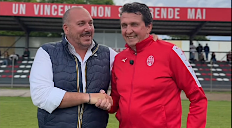 Allenatore Massimiliano Sabbadin alla Piovese-Calcio Eccellenza Veneto